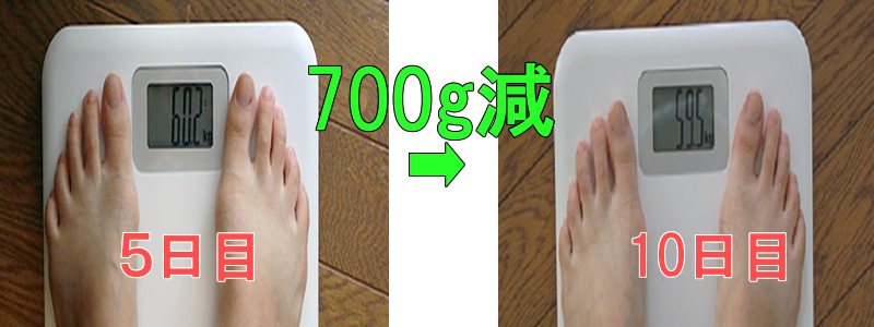 めっちゃたっぷりフルーツ青汁飲むだけダイエット10日目